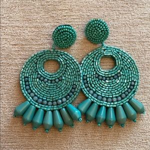 Kenneth Jay Lane Turquoise Statement Earrings